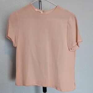 Talbots Petites 100% Silk Short Sleeve Blouse - Size 4